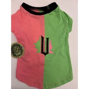 Wicked For Good Pet T-Shirt Pink and Green Size Medium dog cat